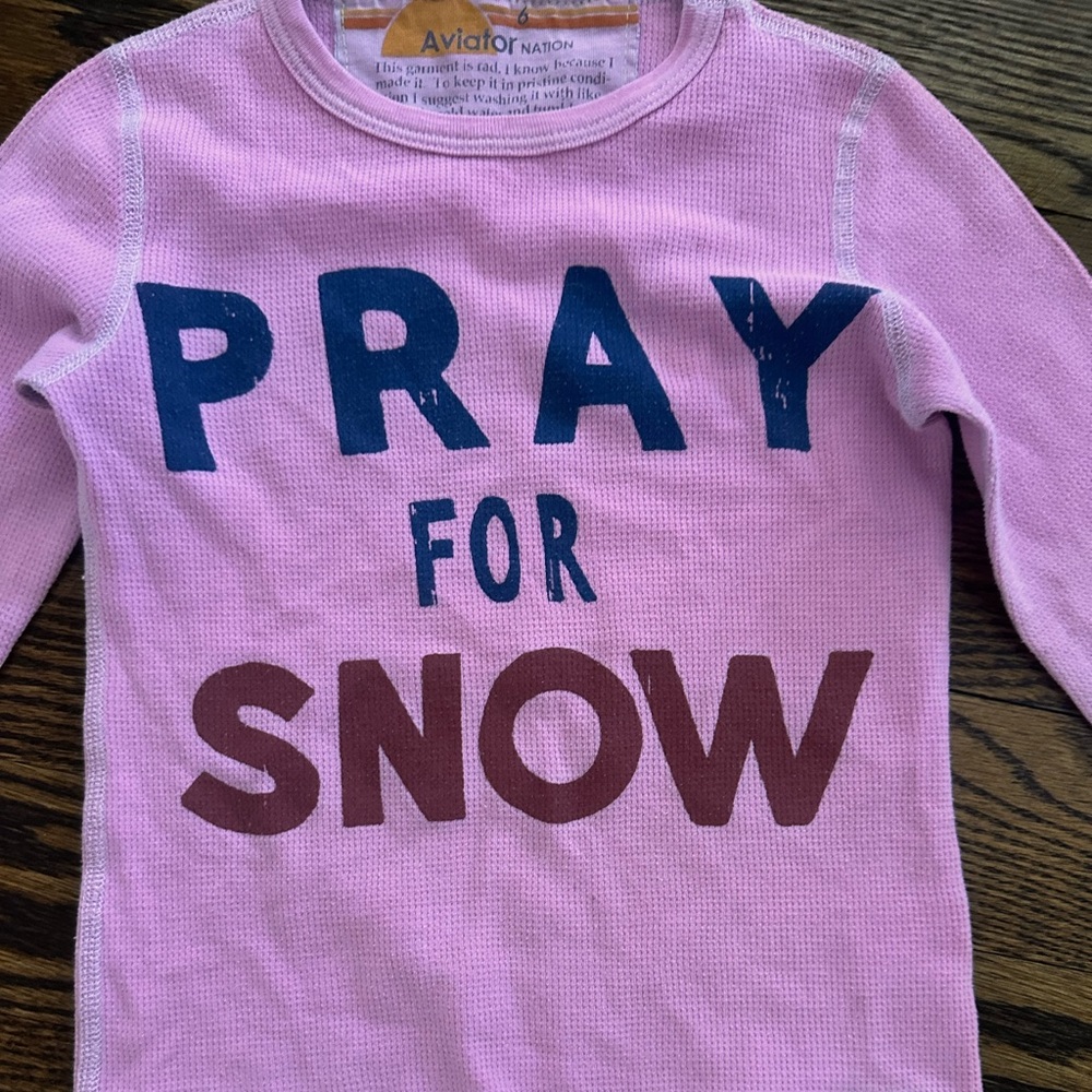 Aviator Nation Size 6 Pray For Snow Thermal